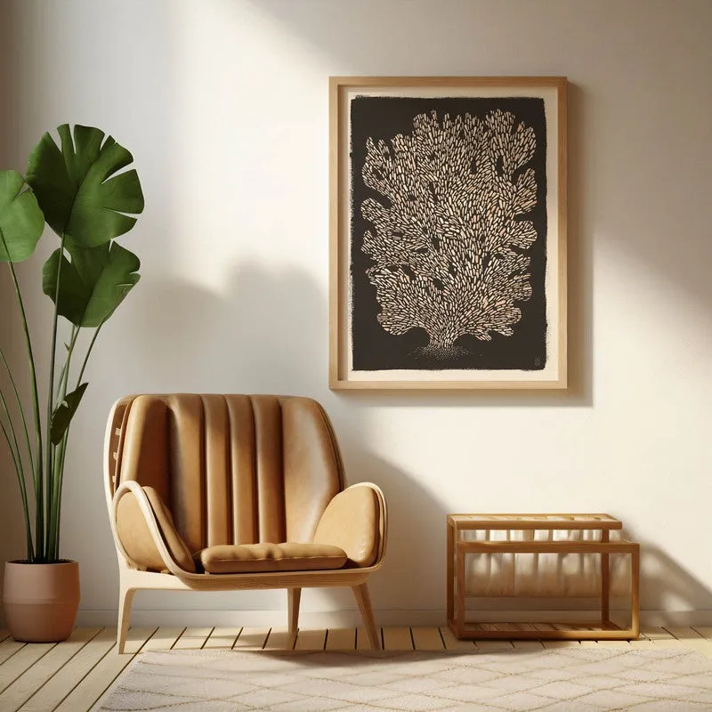 Tree of Life Illustration Canvas Wall Painting With Brown Frame media 4