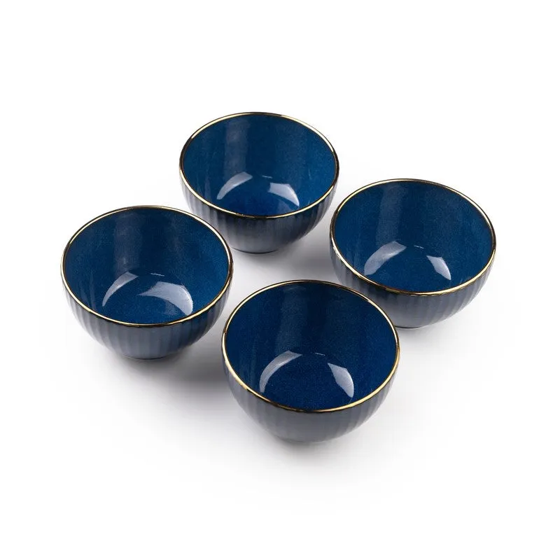 Ornella Soup Bowls (Teal,350 mL Each) - Set Of Four media 5