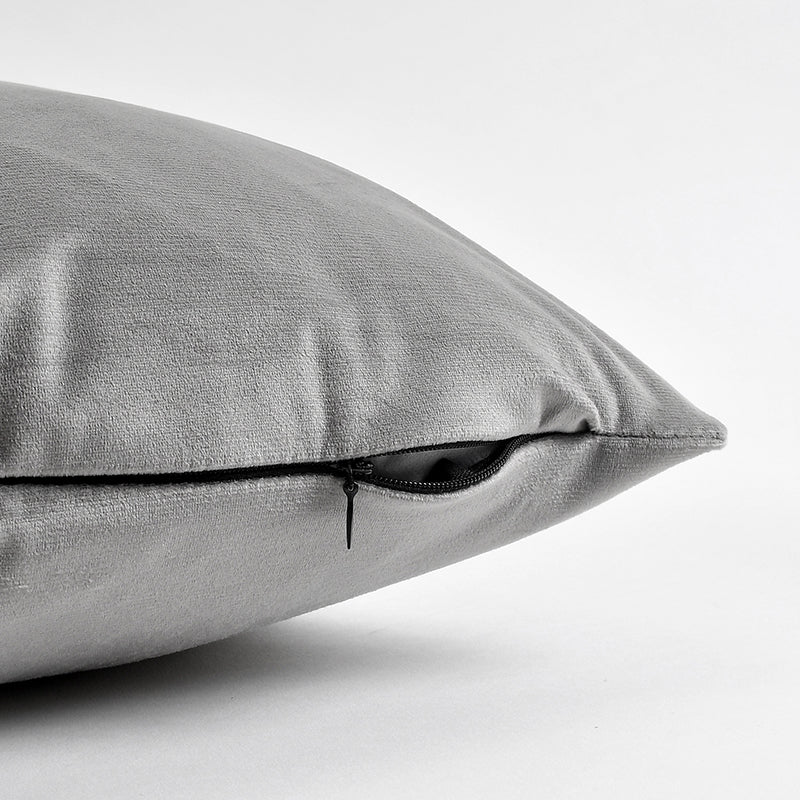 Vintara Velvet Cushion Cover (Grey) - Set Of Five media 4