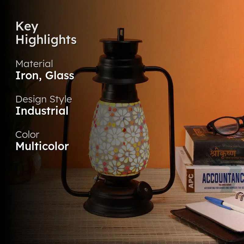 Admya Mosaic Lantern Iron Table Lamp media 2