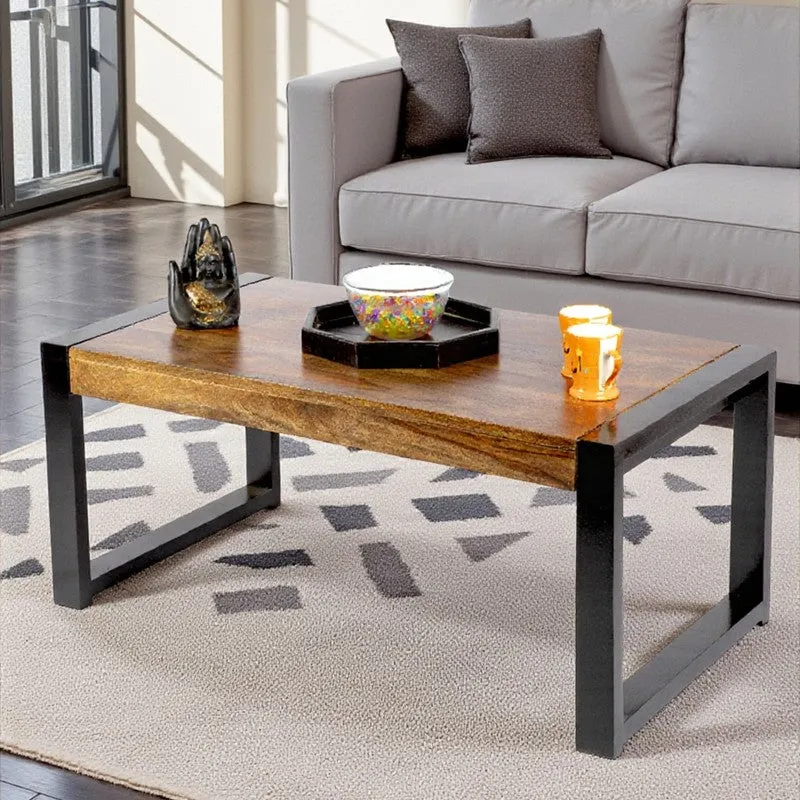 Zavex Sheesham Wooden Center Table - Dark Brown media 1