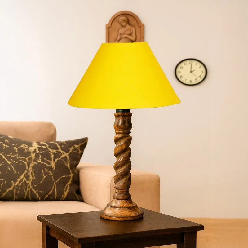 Elvane Vyno Wooden Table Lamp - Yellow media 4