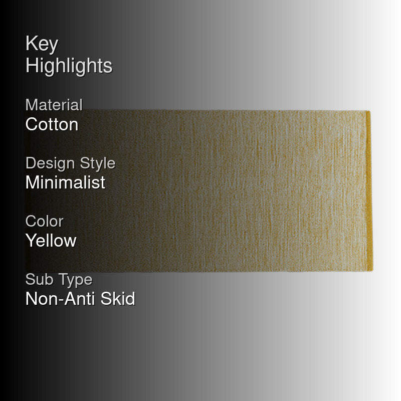 Artivine Cotton Runner Rug - Yellow media 2