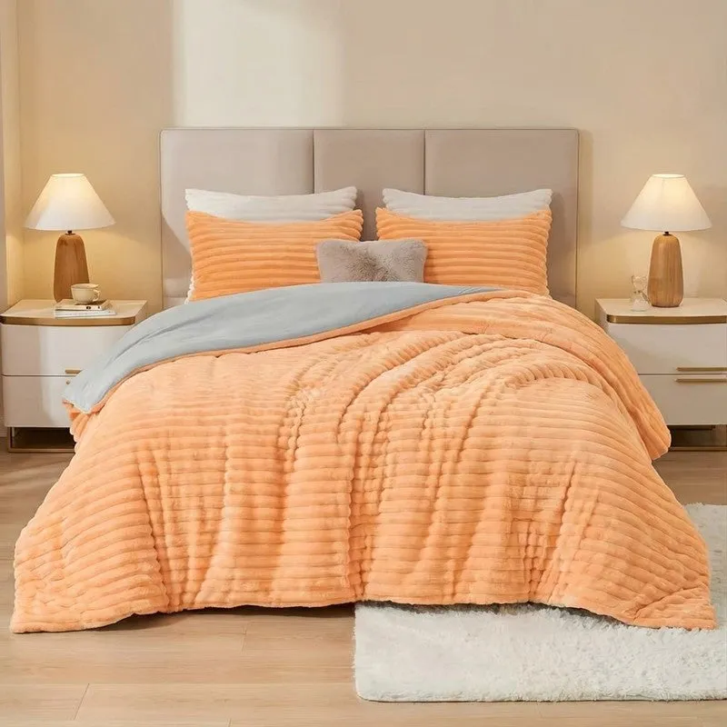 PureDrape Comfort (Orange) Bedding Set - Four Piece Set media 1