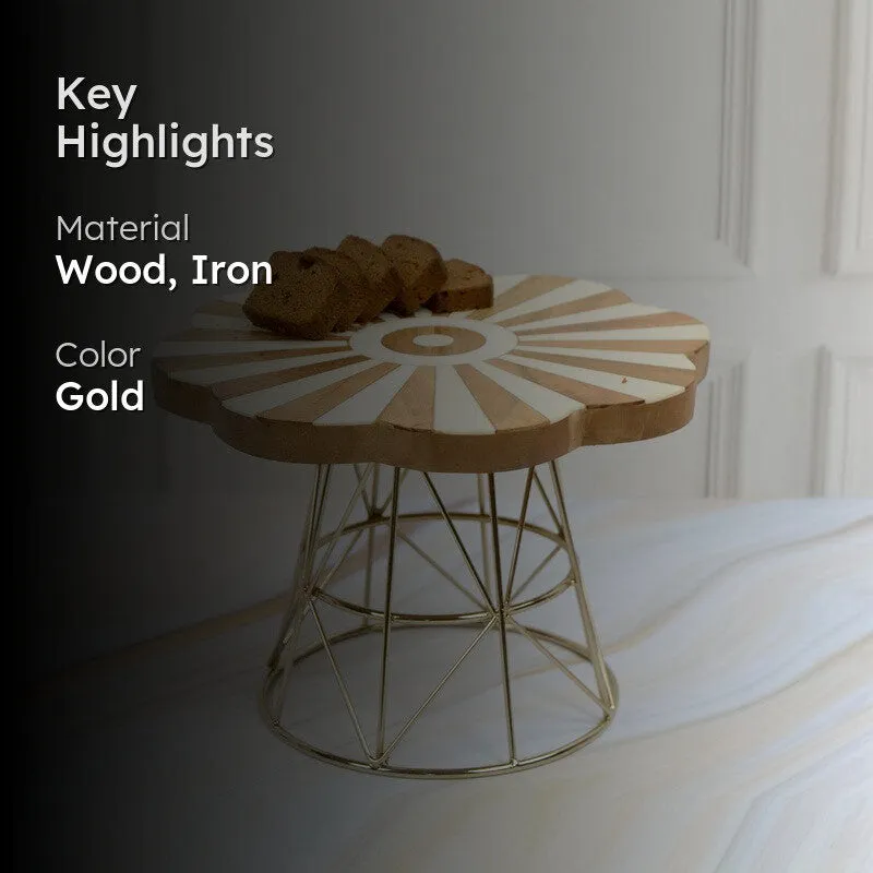 Naked Bloom Decorative Cake Stand - Gold media 2