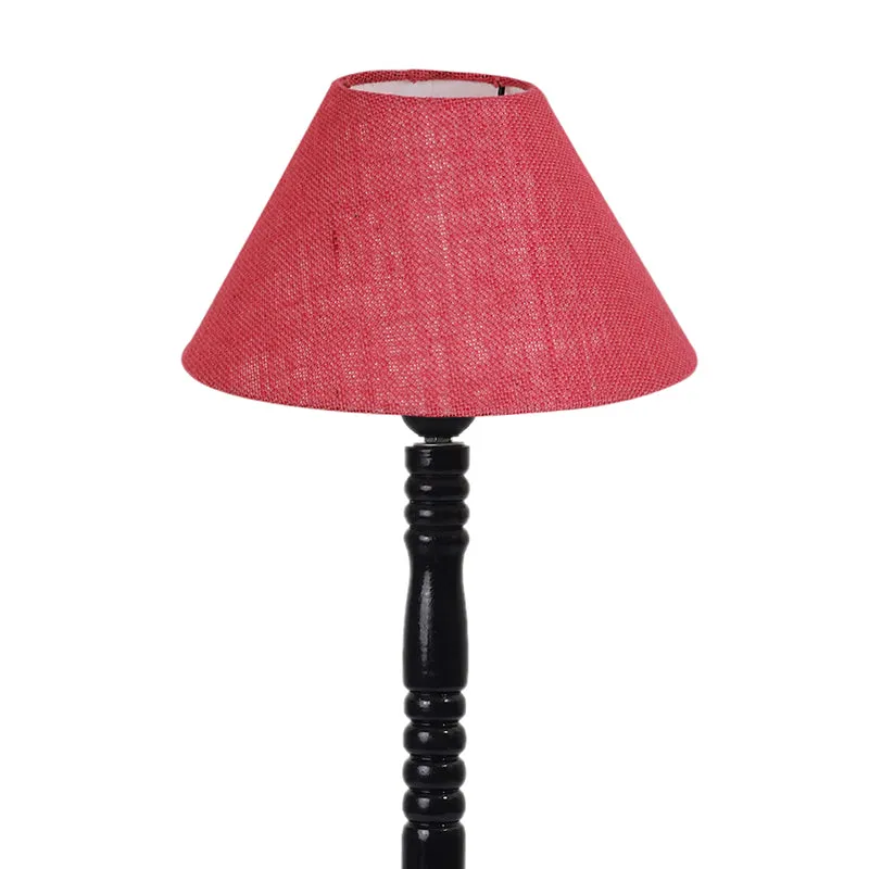 Loft Gleam Table Lamp With Carved Wooden Base - Red,Black media 6