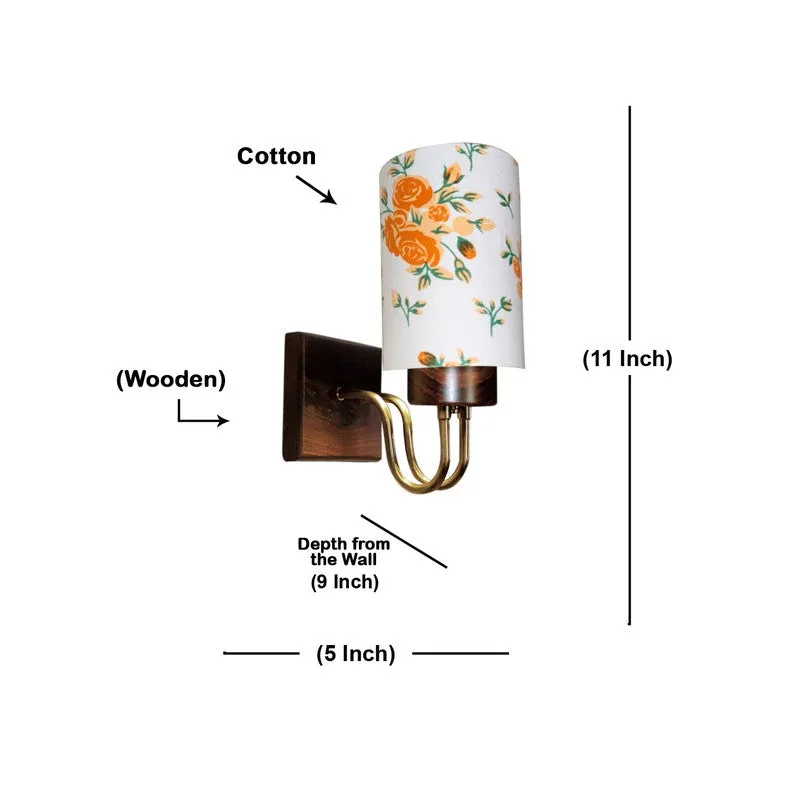 Gilded Arch Cotton Wall Lamp - White,Orange media 7