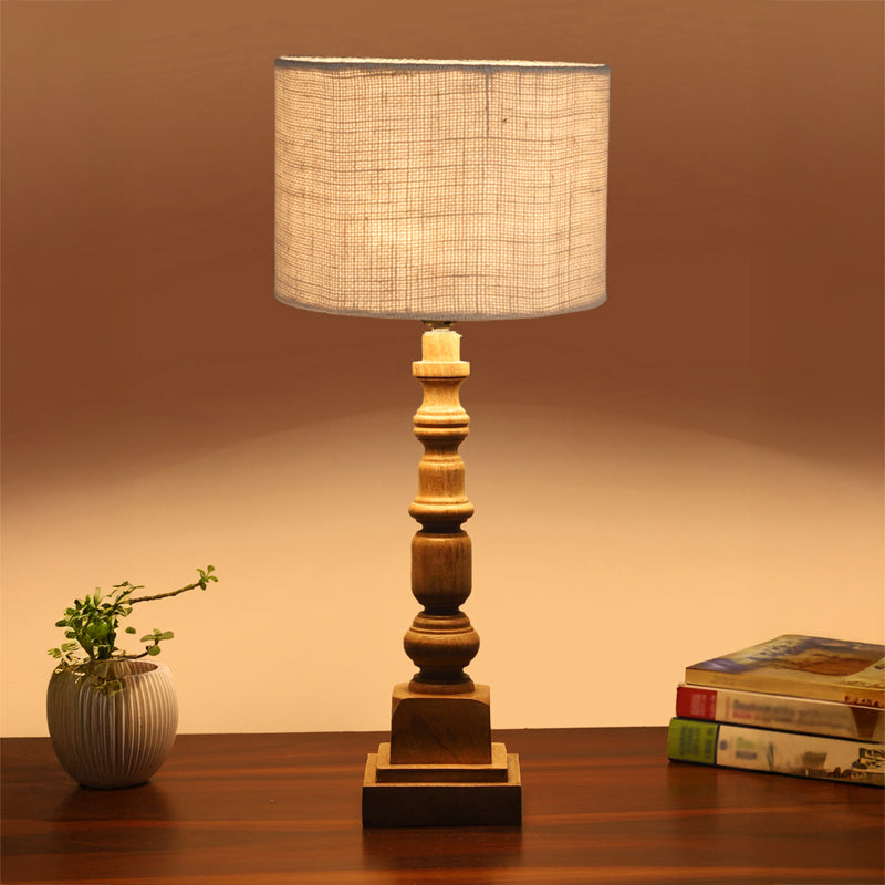Sienna I Arbor Wooden Table Lamp - Beige,Brown