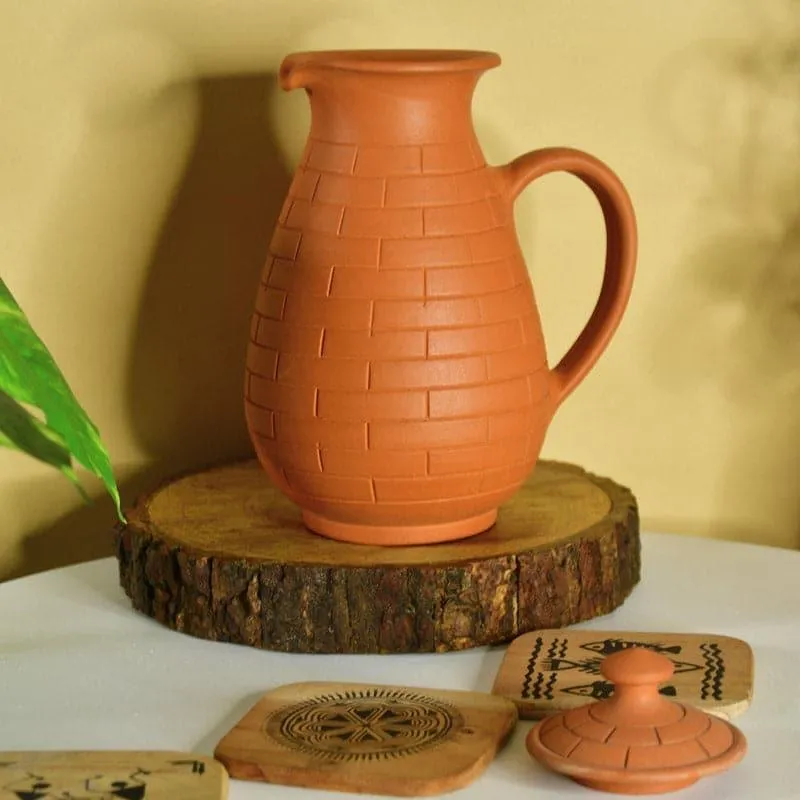 Brick Stack Terracotta Jug - 1200 mL media 4