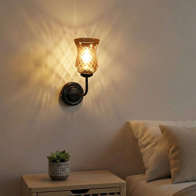 Amber Shine Glass Wall Lamp