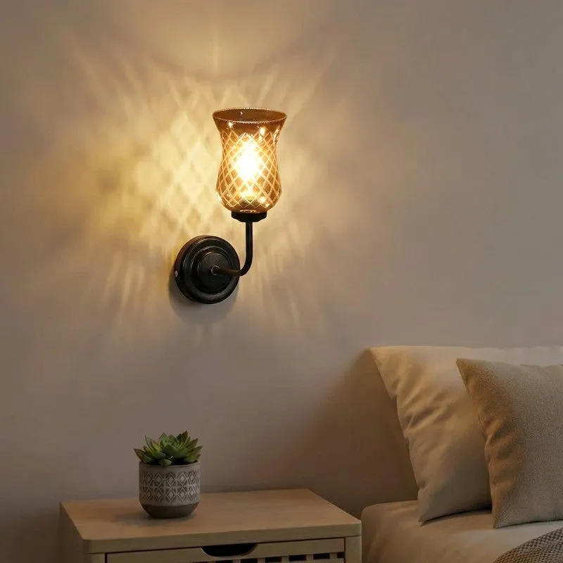 Amber Shine Glass Wall Lamp media 1