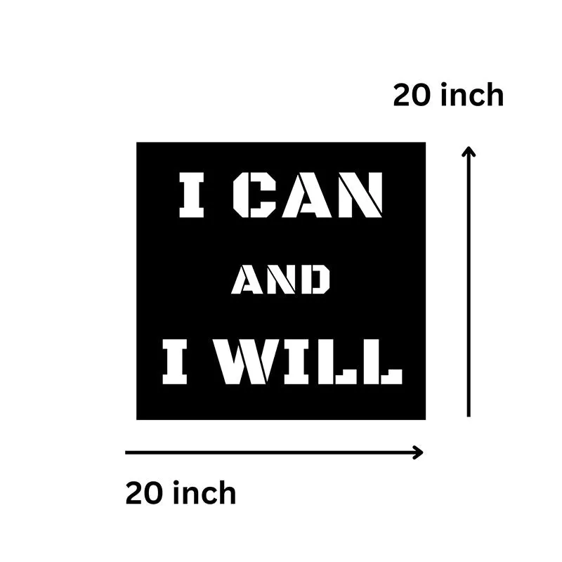I Can And I Will Iron Wall Accent media 5