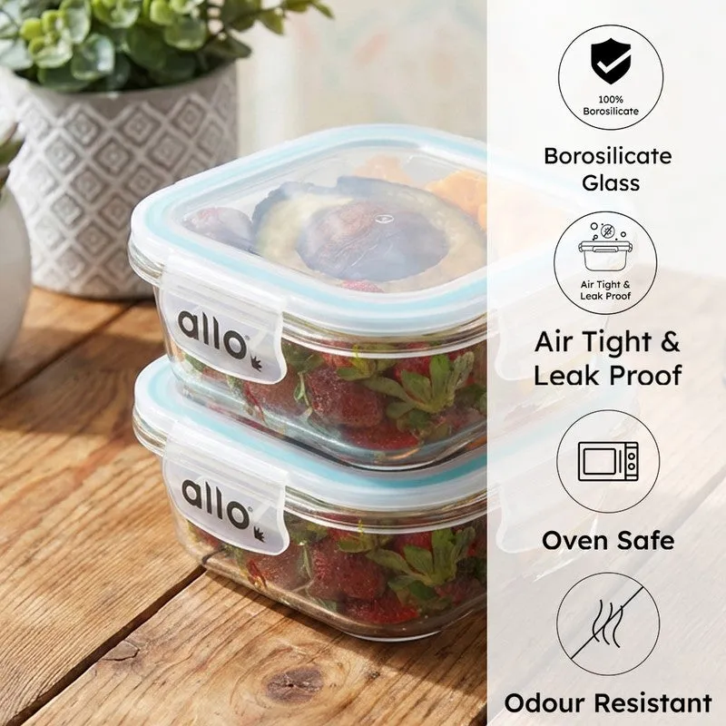 Oliva Square Glass Storage Container (550 ML) - Set Of Two media 1