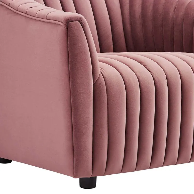 Urbanix Neem Wood Accent Chair - Pink media 8
