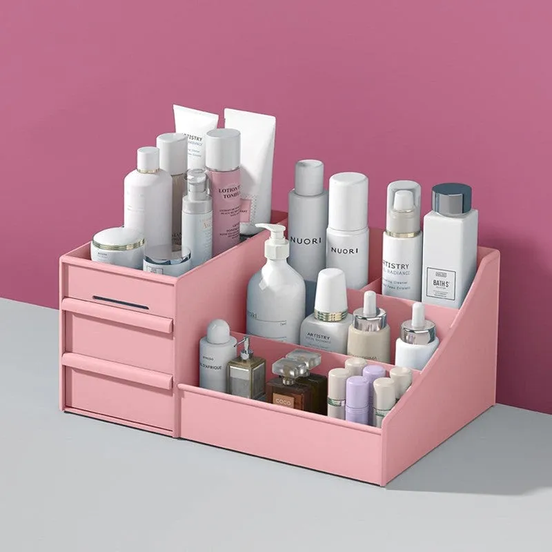 Clutter Free Plastic Desk Organizer - Pink media 3