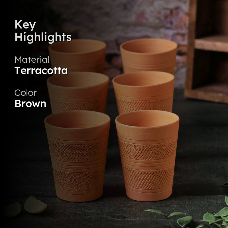 Matki Terracotta Glass (350 mL) - Set Of Six media 2