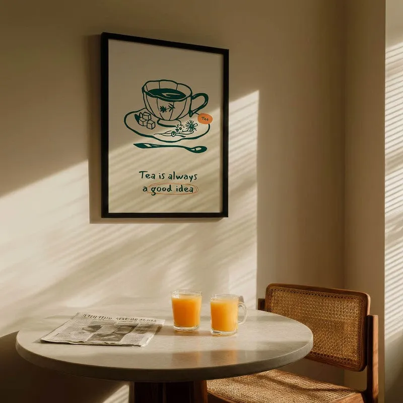 Silent Sips Archival Canvas Wall Art - Black media 5