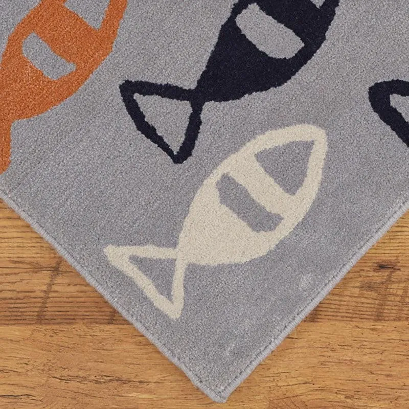 Coral Hand Tufted Cove Kids Wool & Nylon Carpet - Light Blue media 5