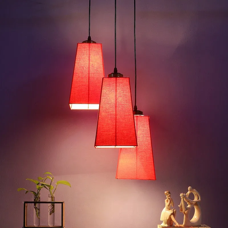 Shadowlux Triple Metal Ceiling Lamp - Red media 1