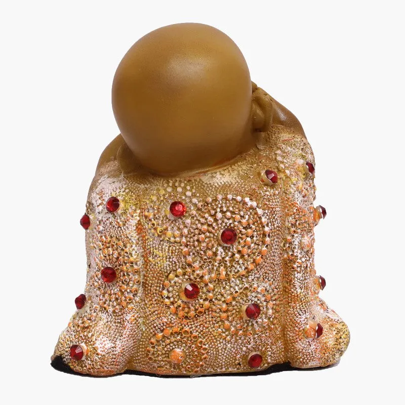 Harmony Laughing Buddha Showpiece - Brown media 5