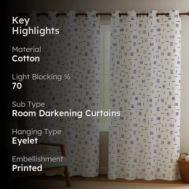 GeoPop Cotton Curtains - Set Of Two media 2