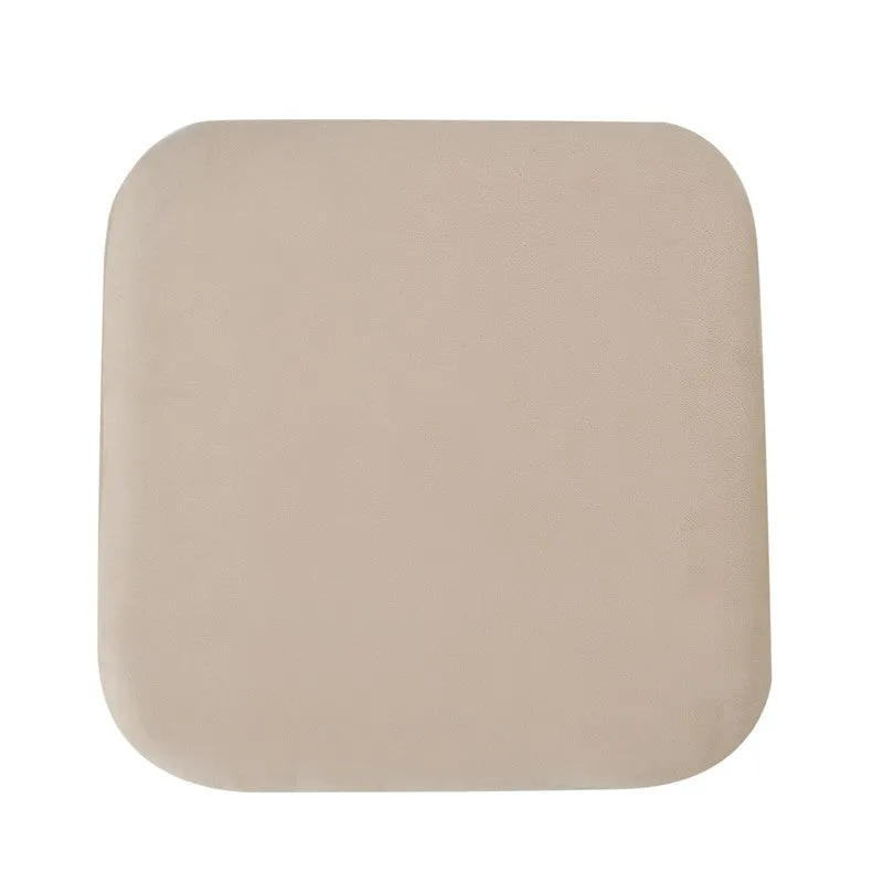Aureum Solid Velvet Pouffe - White & Gold media 4