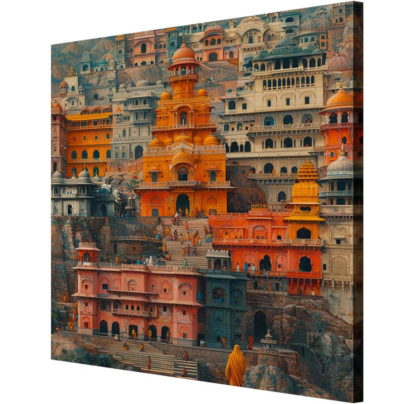 Bright City Architecture Wall Painting media 5