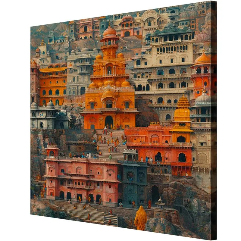 Bright City Architecture Wall Painting media 5