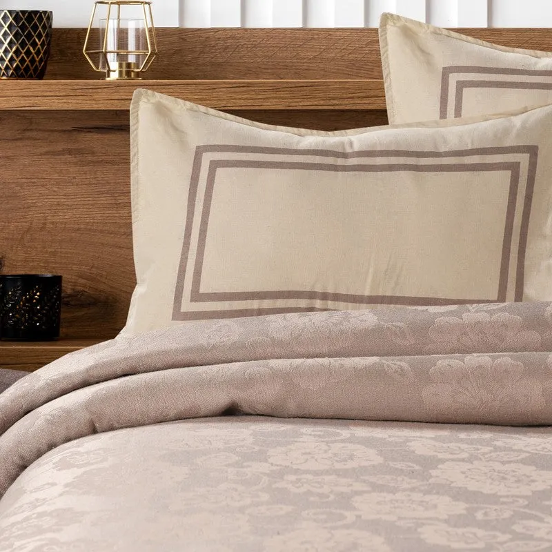Floral Aura Cotton Bedsheet (Beige) - 224 TC media 4