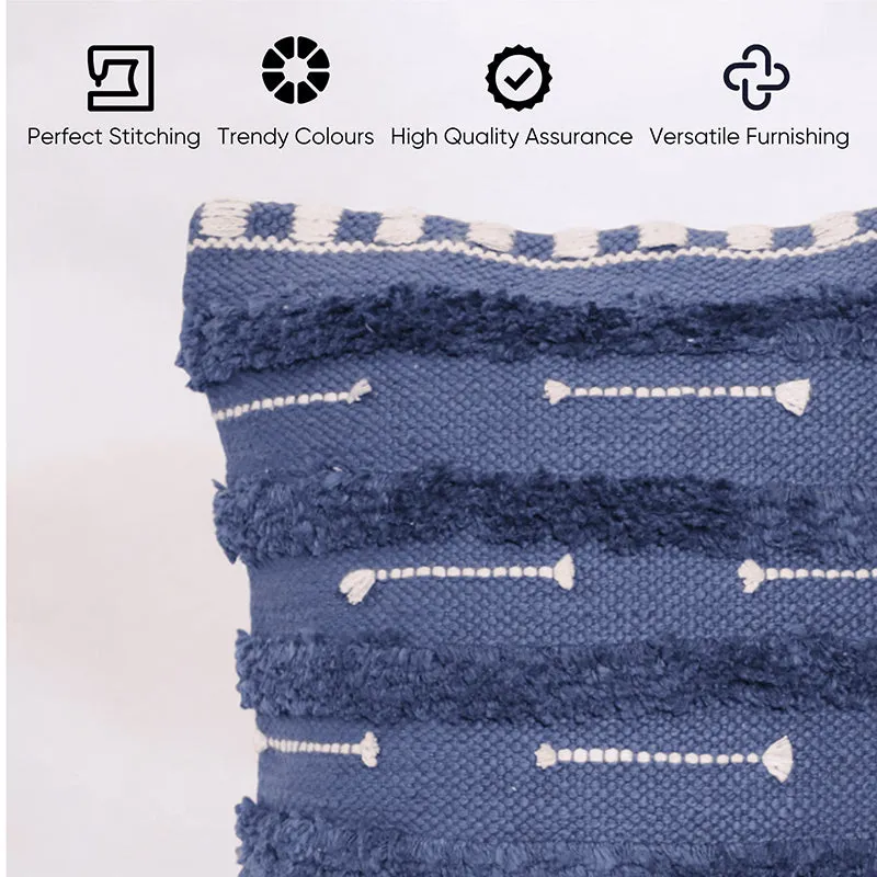 Softscape Tufted Cushion Cover - Blue & White media 5
