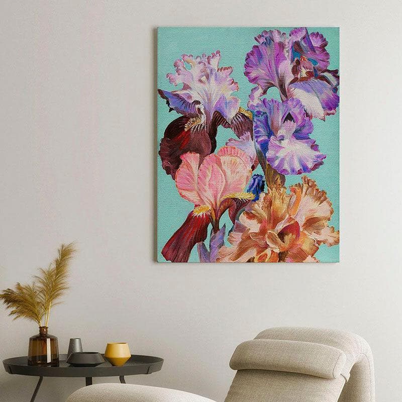 Colorful Flowers Canvas Wall Painting - Gallery Wrap