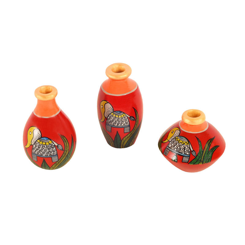 Indravadan Terracotta Vase - Three Piece Set media 4