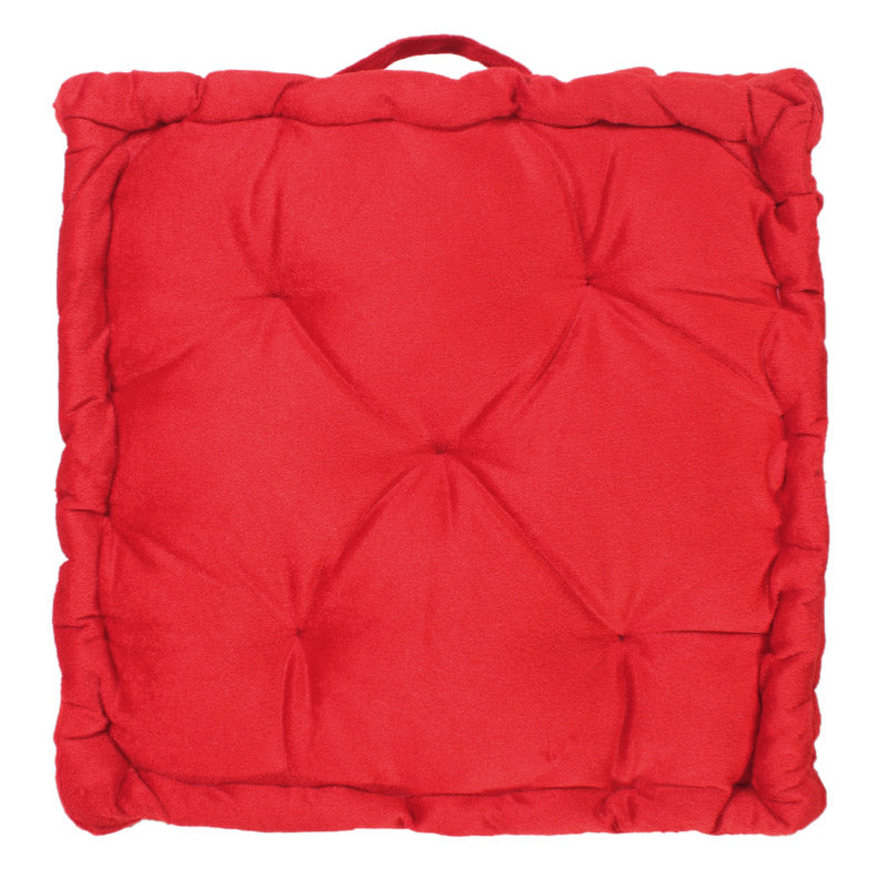 Roe Velvet Floor Cushion - Red media 4