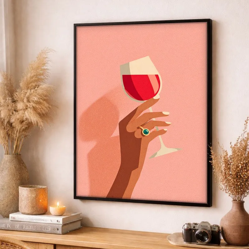 Silhouette Canvas Wall Painting - Black Frame media 3