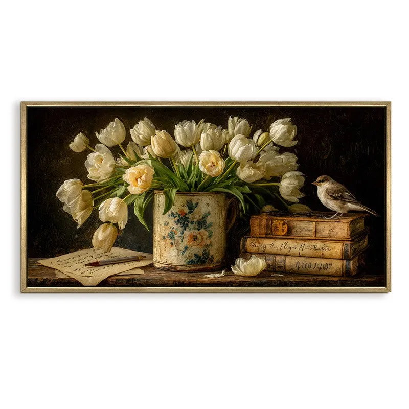 Peaceful Pages Canvas Wall Painting With Frame media 3