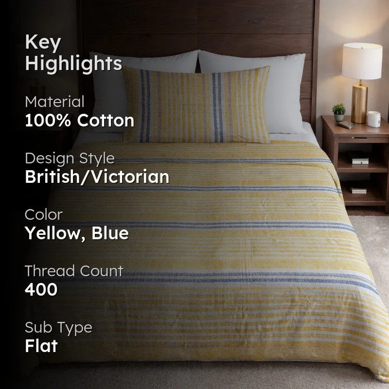 Simple Stripes Cotton Bedsheets - 400 TC media 2
