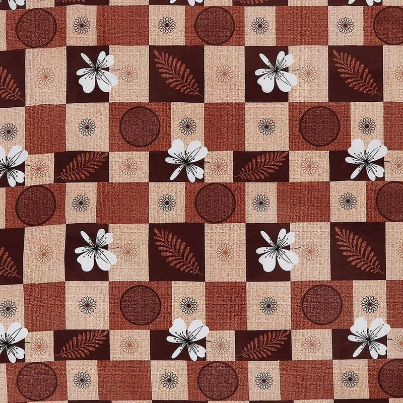 Monte Carlo Garden Grid Bedsheet (Brown) - 120 GSM media 7
