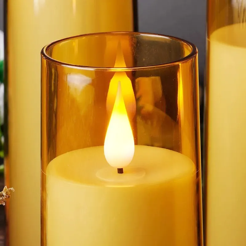 AuraFlame Decorative LED Battery Candle - Set Of Three media 4
