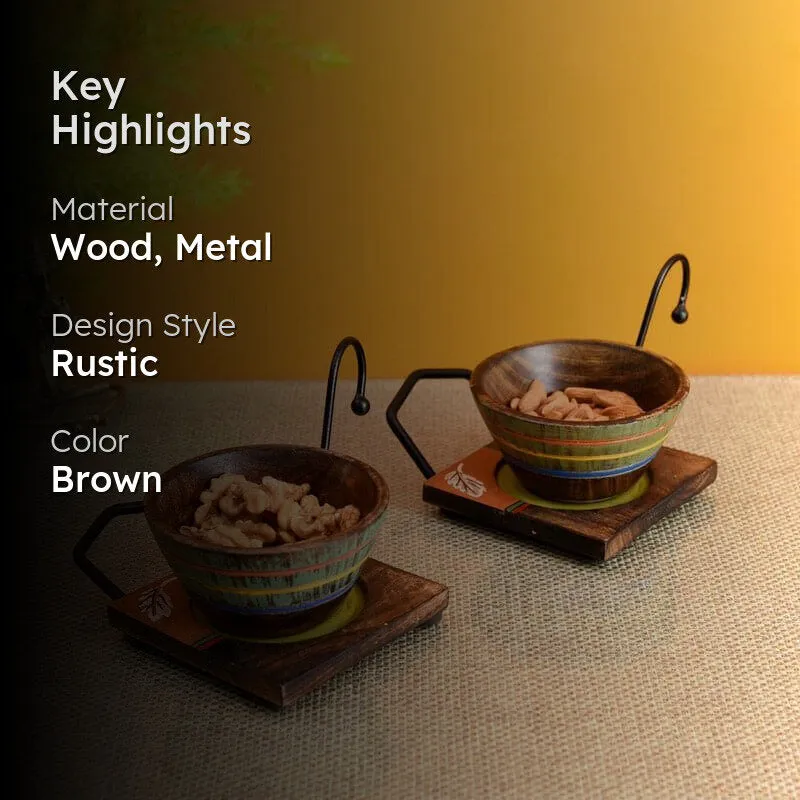 Yaza Wooden Serving Set - Set Of Four media 2