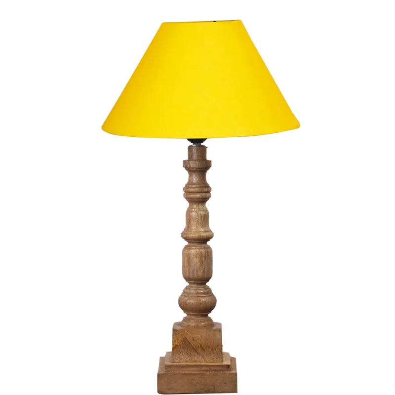 Cotin II Arbor Wooden Table Lamp - Yellow,Brown media 6