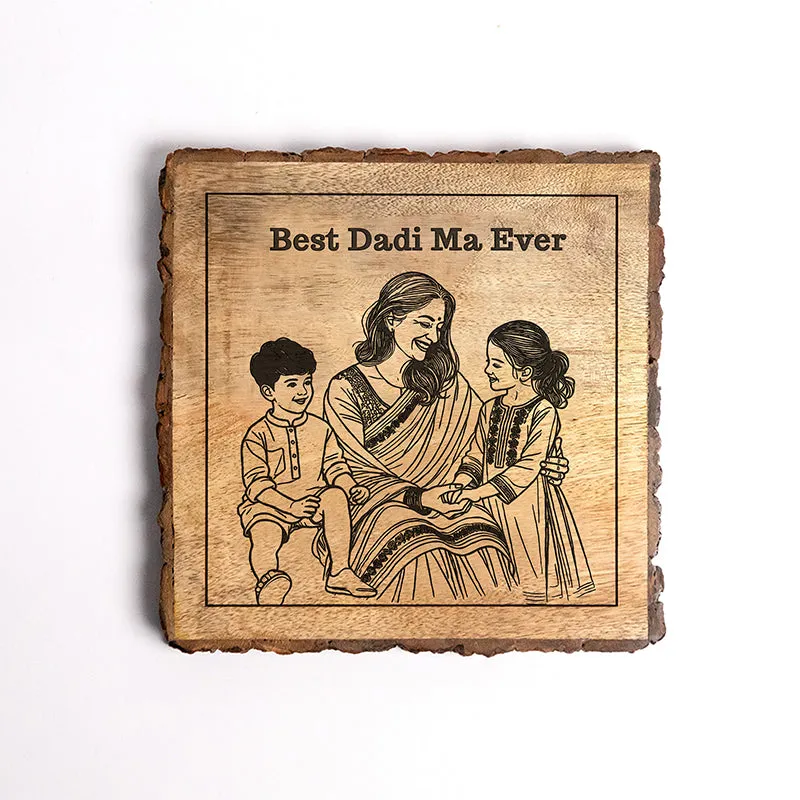 Best Dadi Ma Ever Wood Showpiece - Square media 5
