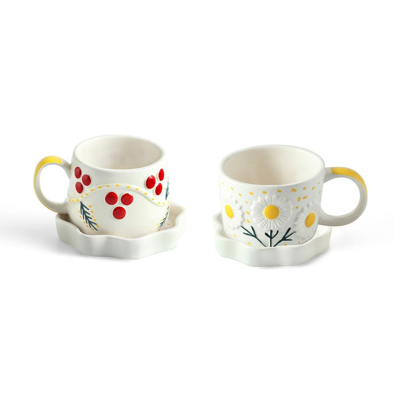 Bloom Burst Cup & Saucer - Set of Two (300 ML) media 3