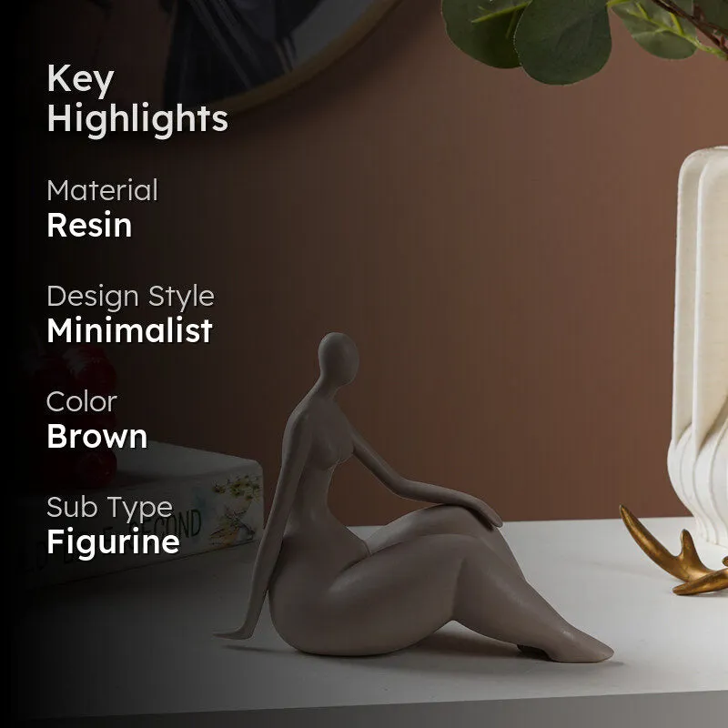Grace & Poise Painted Resin Showpiece - Brown media 2