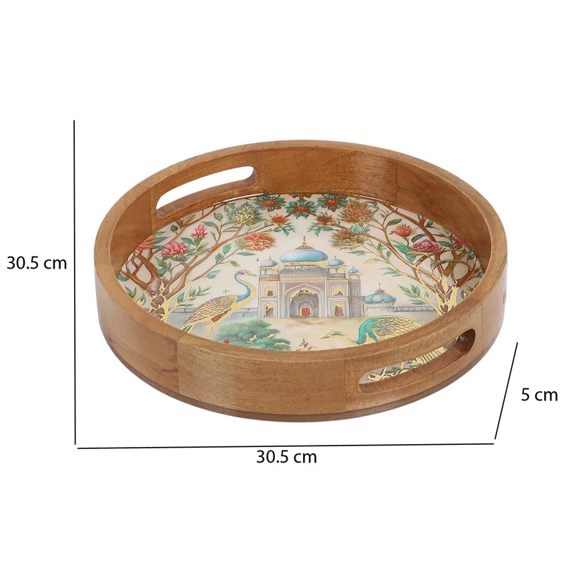 Royal Eden Round Wooden Serving Tray media 6
