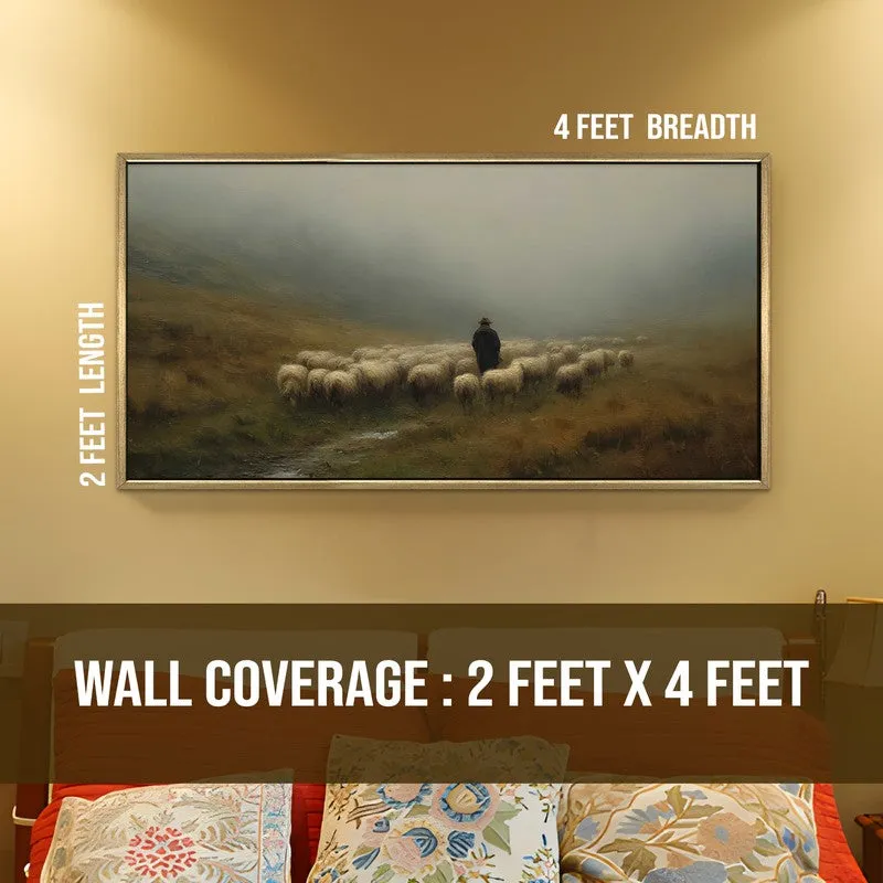 Highland Pasture Canvas Wall Painting With Frame media 8