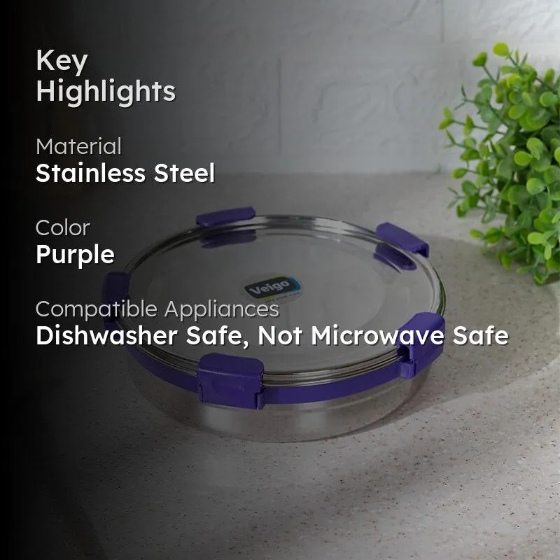 Clip Lock Lunch Box (875 mL) - Violet media 2