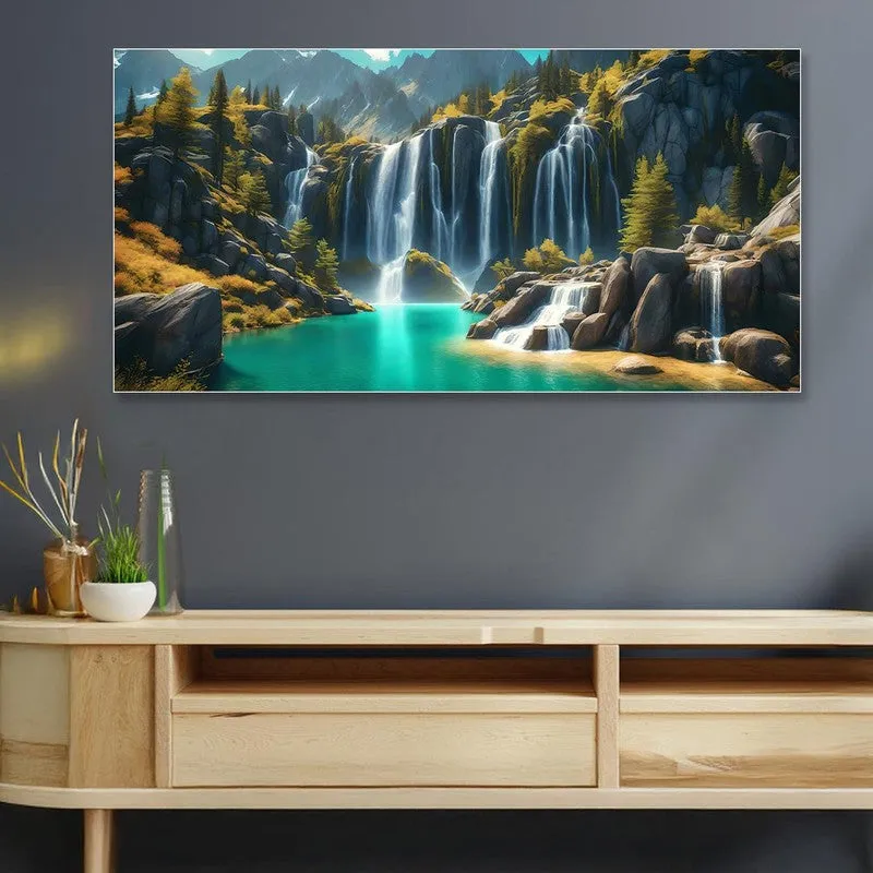 Tranquil Waterscape Canvas Wall Painting With Frame media 3