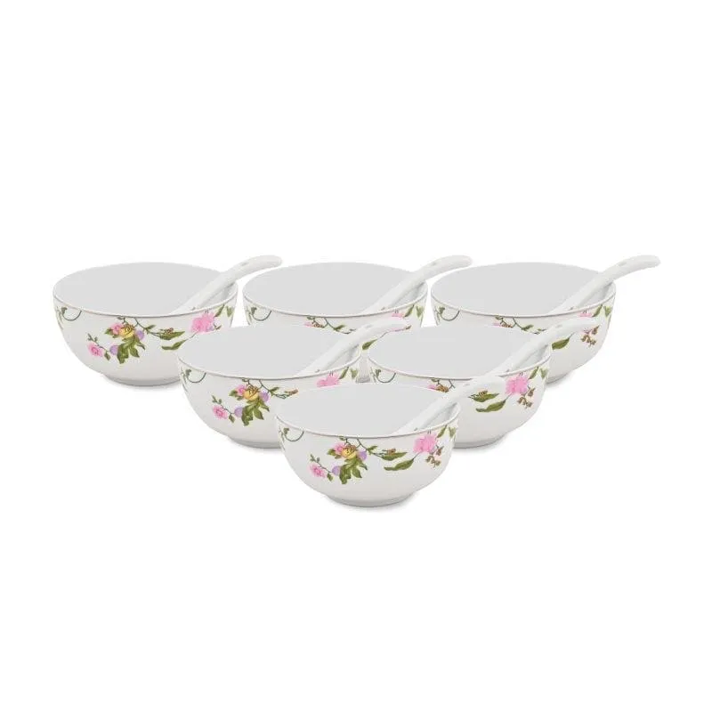 Monsson Lily Soup Bowl - Twelve Piece Set media 3
