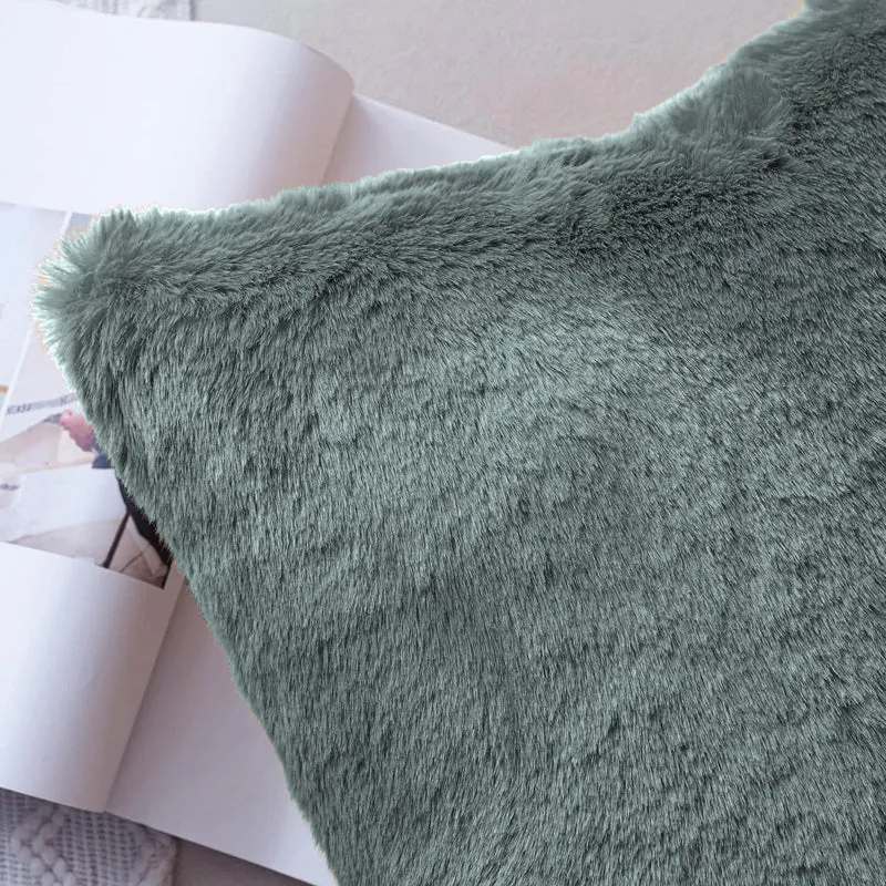 Fur Dual Cushion Cover Set (Sage) - Set Of Two media 6