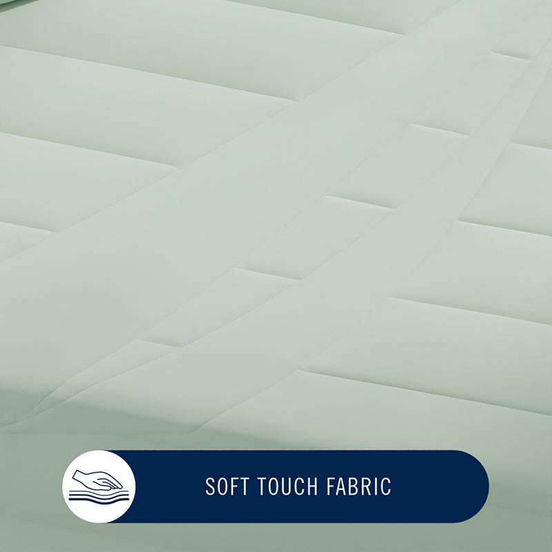 Nautica Ciel Luxe Solid Microfiber Comforter (Sage Green) - 110 GSM media 5